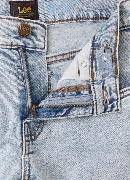 LEE West straight leg jeans met stretch - detail indigo