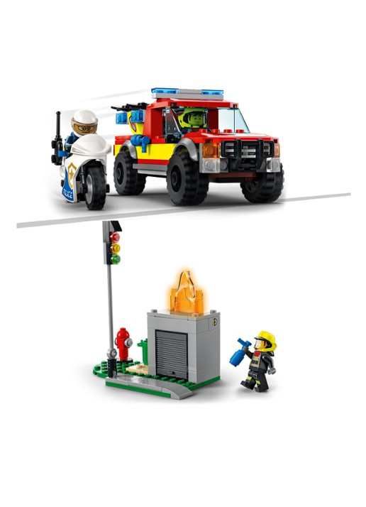 LEGO Brandweer & Politie Achtervolging bouwspeelgoed - 60319 - detail 3 multicolor