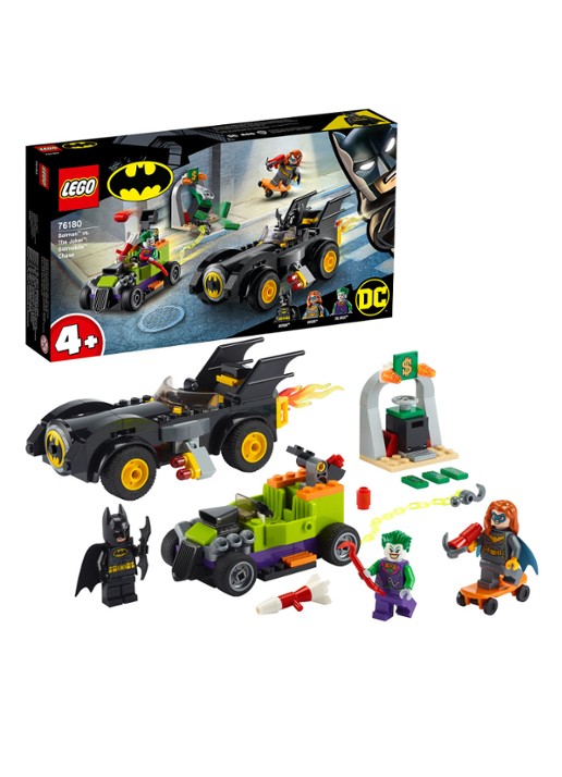 LEGO DC Comics Super Heroes Batman vs. The Joker: Batmobile achtervolging - 76180 - detail zwart
