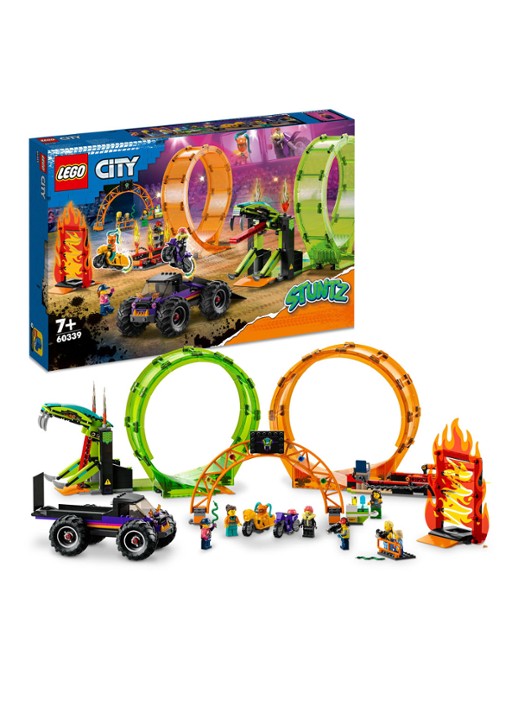 LEGO Dubbele looping stuntarena - 60339 - detail 3 multicolor
