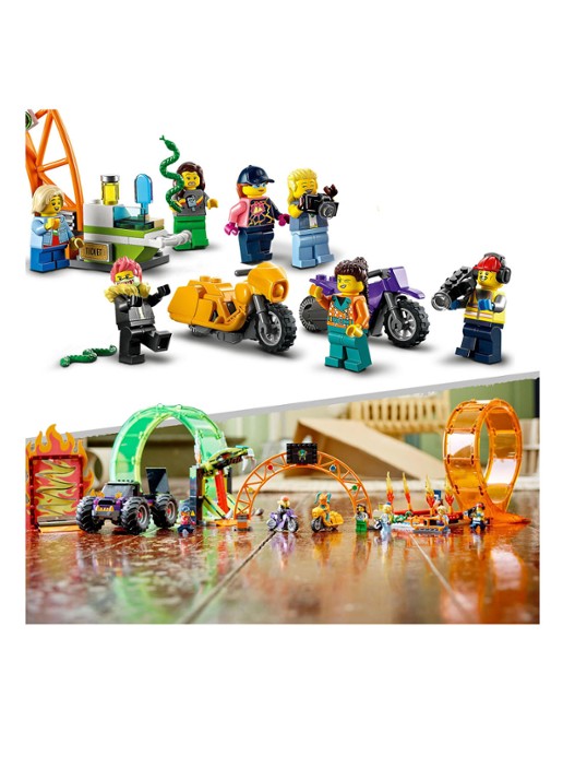 LEGO Dubbele looping stuntarena - 60339 - detail 5 multicolor