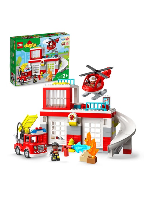 LEGO DUPLO Brandweerkazerne & Helikopter Speelset - 10970 - detail multicolor