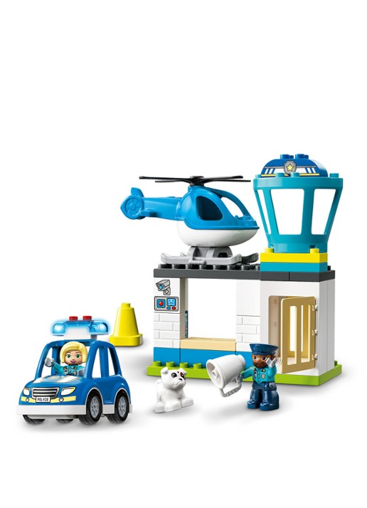 LEGO DUPLO Politie Station & Helikopter Speelgoed - 10959 - voorkant 2 multicolor