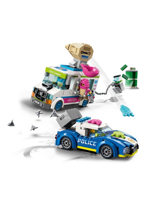 LEGO IJswagen Politieachtervolging bouwspeelgoed - 60314 - detail 5 multicolor