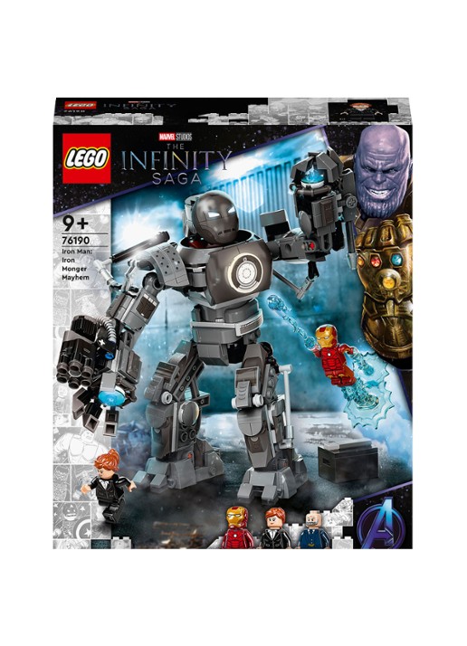 LEGO Iron Man: Iron Monger Mayhem - 76190 - voorkant zwart