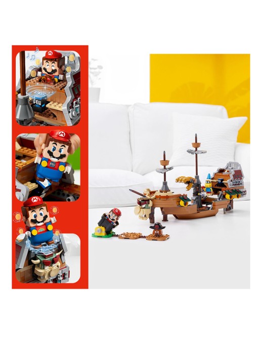 LEGO Super Mario Uitbreidingsset: Bowsers Luchtschip - 71391 - detail 6 donkerbruin
