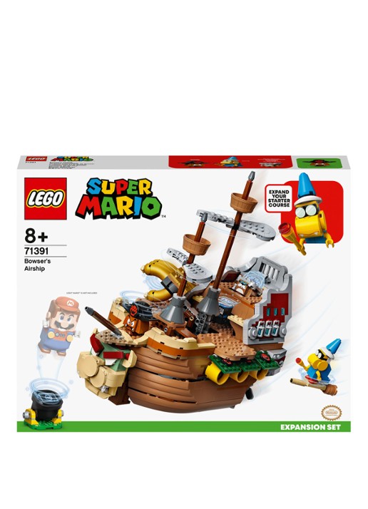 LEGO Super Mario Uitbreidingsset: Bowsers Luchtschip - 71391 - voorkant donkerbruin