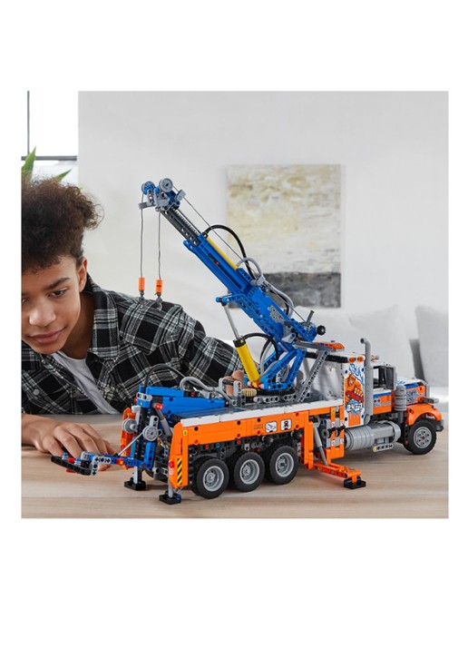 LEGO Technic Robuuste sleepwagen - 42128 - detail 5 oranje