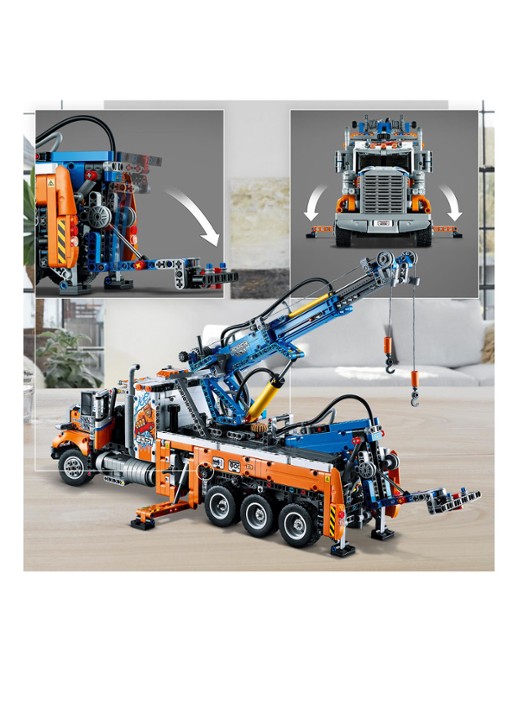 LEGO Technic Robuuste sleepwagen - 42128 - detail 6 oranje