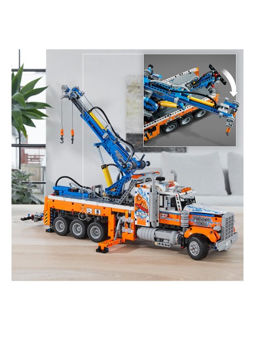 LEGO Technic Robuuste sleepwagen - 42128 - detail 7 oranje