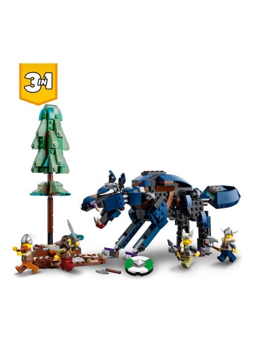 LEGO Vikingschip en de Midgaardslang - 31132 - detail 4 multicolor