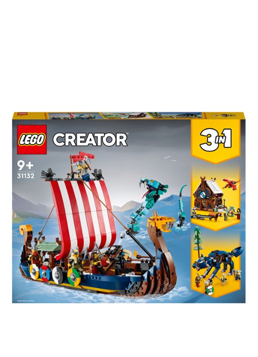 LEGO Vikingschip en de Midgaardslang - 31132 - voorkant 6 multicolor