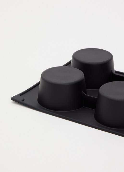 Lékué Siliconen bakvorm voor muffins 6-vaks - detail zwart