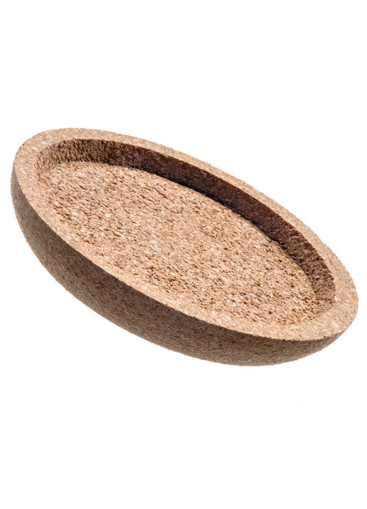 Leonardo Gocce onderzetter van kurk 6 cm set van 4 - detail bruin