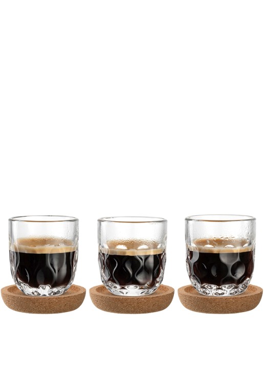Leonardo Gocce onderzetter van kurk 6 cm set van 4 - detail 5 bruin
