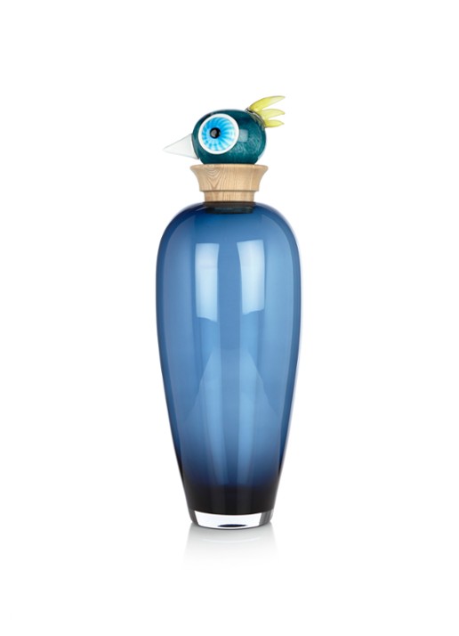 Leonardo Luigi vogelvaas 60 cm - voorkant blauw