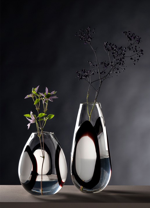 Leonardo Occhi Blanc vaas 37 cm - detail 6 zwart