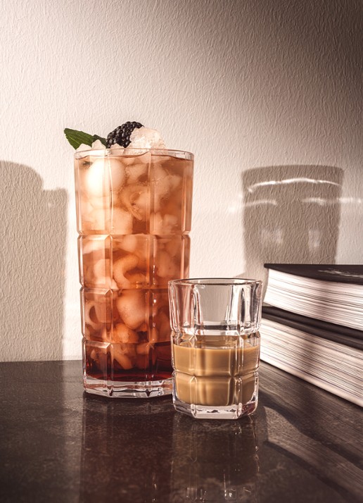 Leonardo Spiritii Nova glas set van 12 - achterkant 6 transparant