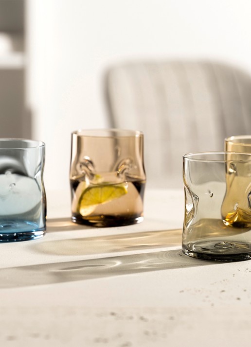 Leonardo Vesuvio drinkglas 30 cl set van 4 - voorkant 2 blauw