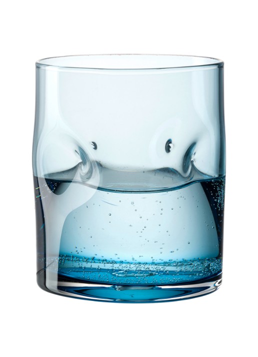 Leonardo Vesuvio drinkglas 30 cl - detail blauw