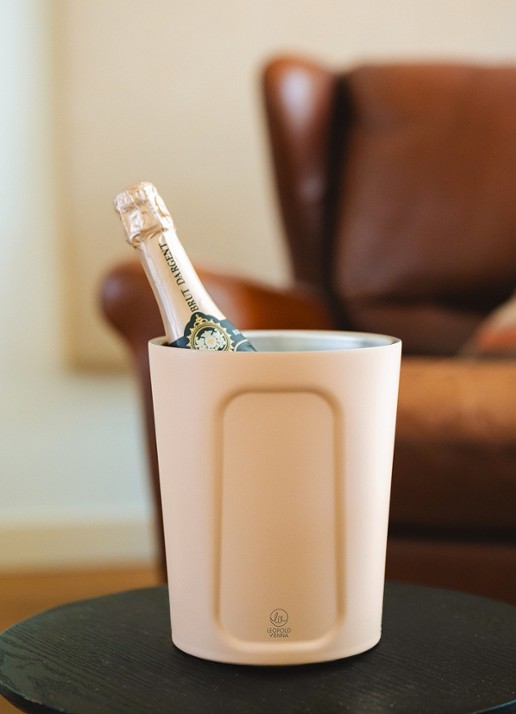 Leopold Vienna Corvina dubbelwandige champagnekoeler - detail 3 beige