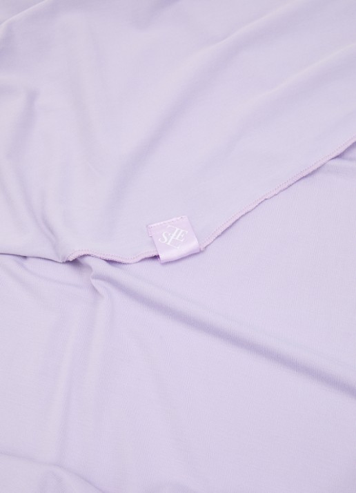 LES Atelier Hoofddoek van jersey 180 x 80 cm - detail 4 lila