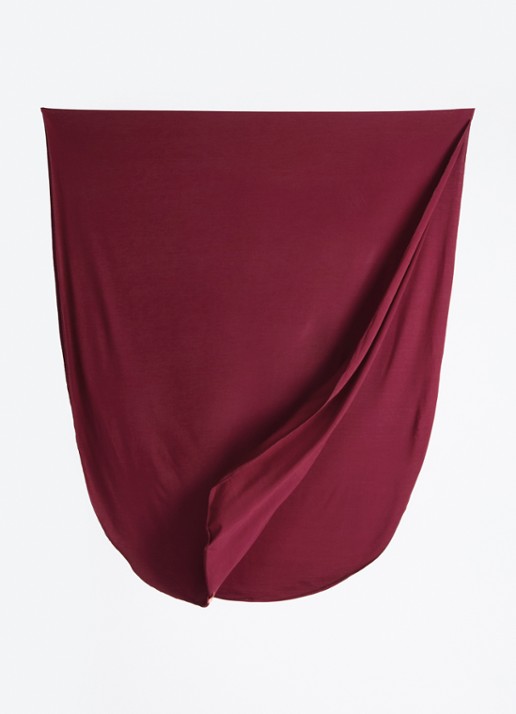 LES Atelier Hoofdoek met logo 180 x 80 cm - detail 3 aubergine