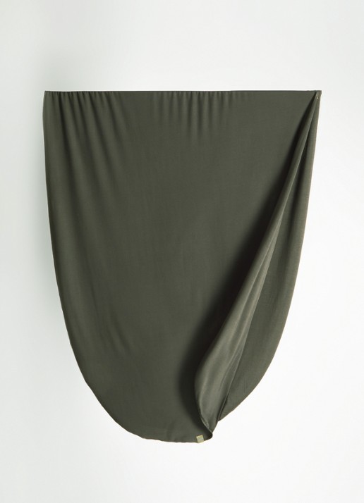 LES Atelier Hoofdoek met logo 180 x 80 cm - detail 3 middengrijs