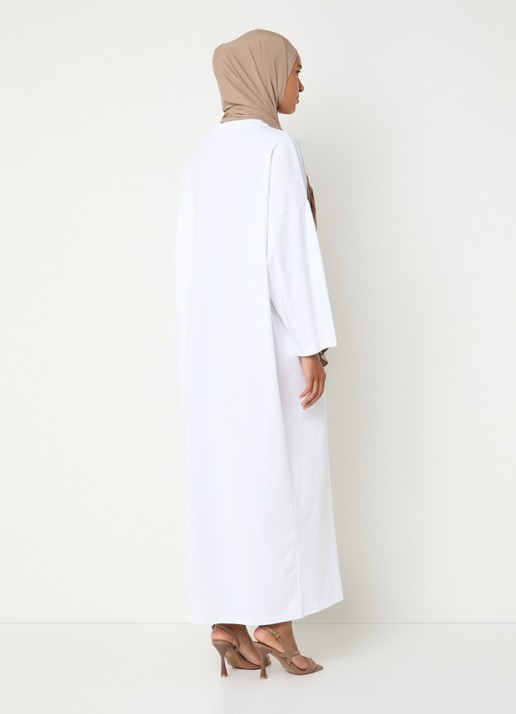 LES Atelier Ilya maxi jurk met borduring - achterkant 5 wit