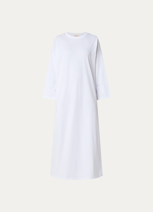 LES Atelier Ilya maxi jurk met borduring - voorkant wit