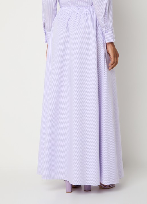 LES Atelier Luna maxi A-lijn rok met steekzakken - achterkant 5 lila