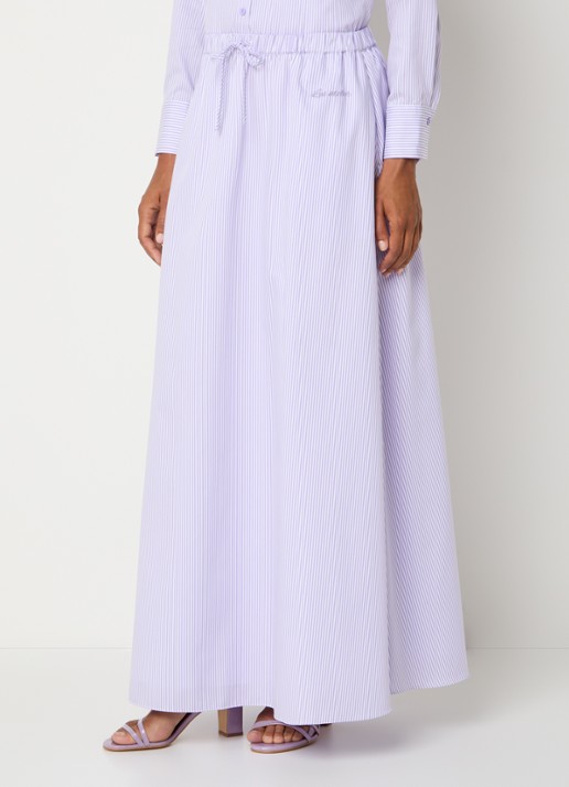 LES Atelier Luna maxi A-lijn rok met steekzakken - detail 3 lila