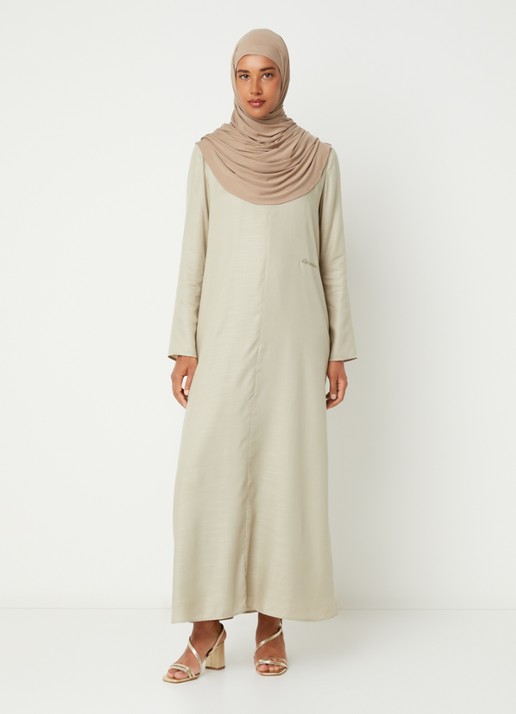 LES Atelier Maria maxi jurk met kraag en halve rits