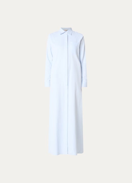 LES Atelier Shey maxi blousejurk met borstzak en stippenprint