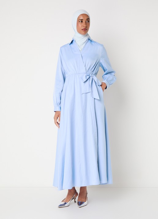 LES Atelier Sofia maxi wikkeljurk met steekzakken