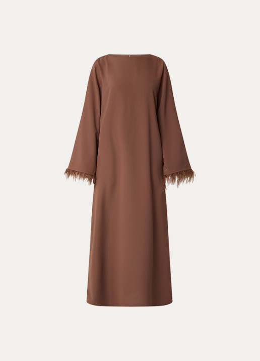 LES Atelier Tayma maxi jurk - voorkant 4 bruin