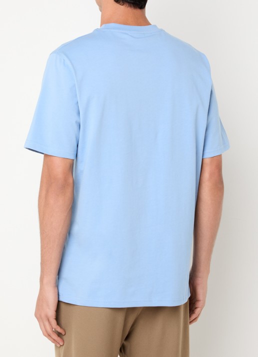 Les Deux Andrew T-shirt met logoprint - achterkant blauw