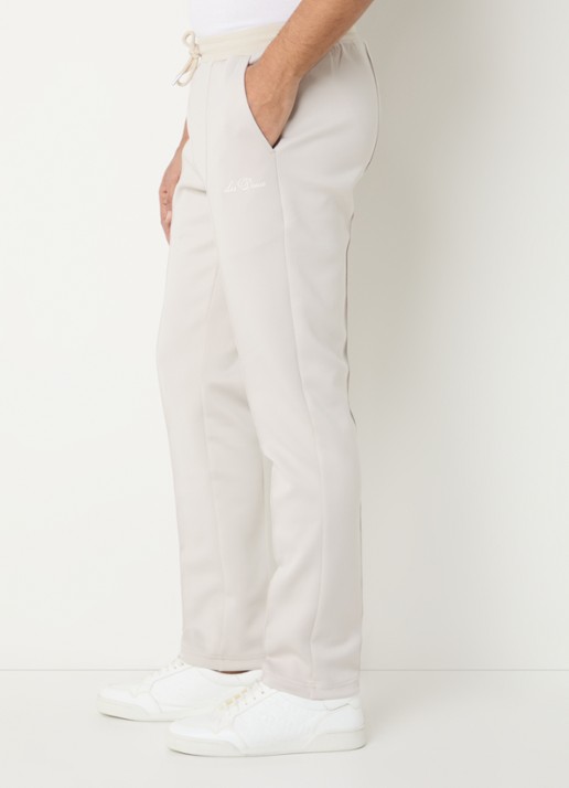 Les Deux Ballier straight fit joggingbroek met logo - detail 5 zand