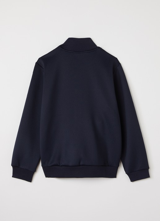 Les Deux Ballier sweatvest met logoborduring - achterkant donkerblauw