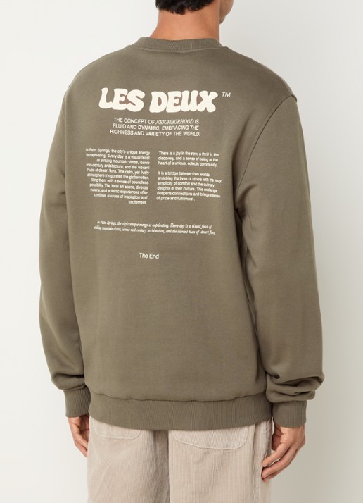 Les Deux Ben sweater met logo- en backprint