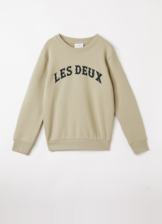 Les Deux Brady Western sweater met flock logoprint