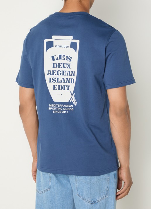Les Deux Ceramic T-shirt met logo- en backprint