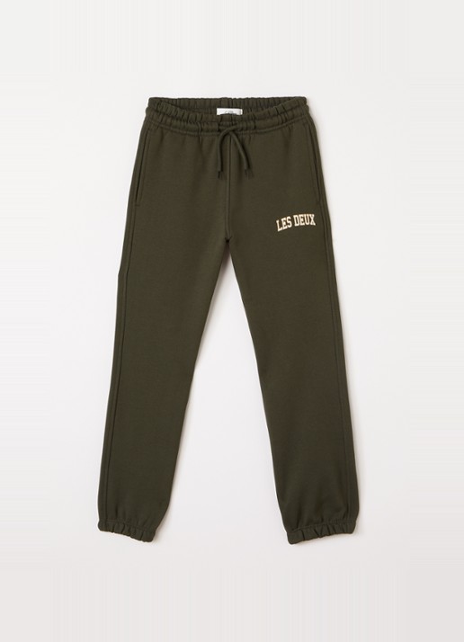 Les Deux College tapered joggingbroek met logo