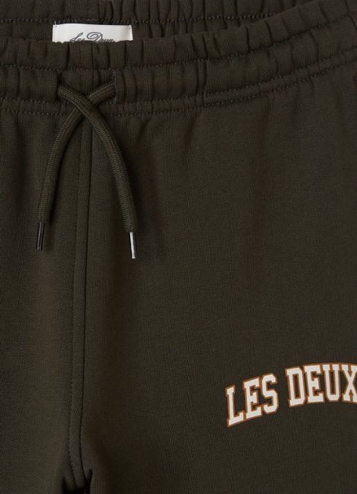 Les Deux College tapered joggingbroek met logo - detail 5 legergroen