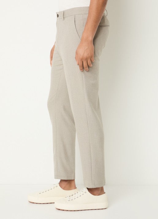 Les Deux Como slim fit pantalon met steekzakken - detail 3 donkerbeige