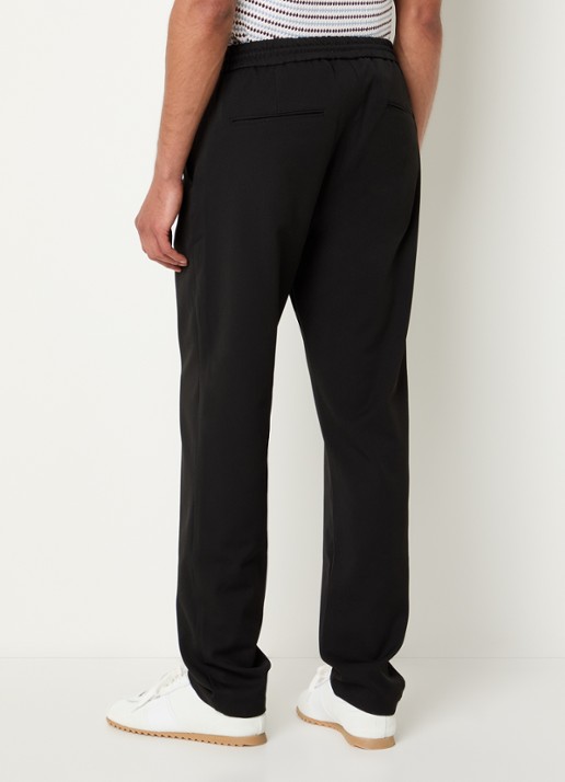 Les Deux Como straight fit pantalon met steekzakken - achterkant zwart