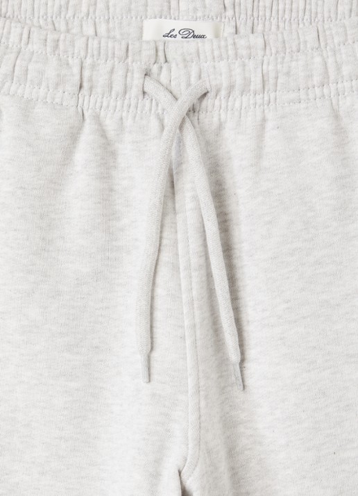 Les Deux Core Contrast tapered fit joggingbroek met logoborduring - detail lichtgrijs
