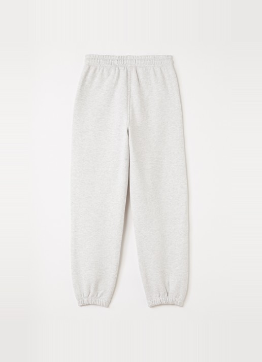 Les Deux Core Contrast tapered fit joggingbroek met logoborduring - voorkant 3 lichtgrijs