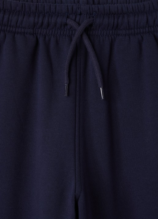 Les Deux Core Contrast tapered fit joggingbroek met logoborduring - detail donkerblauw