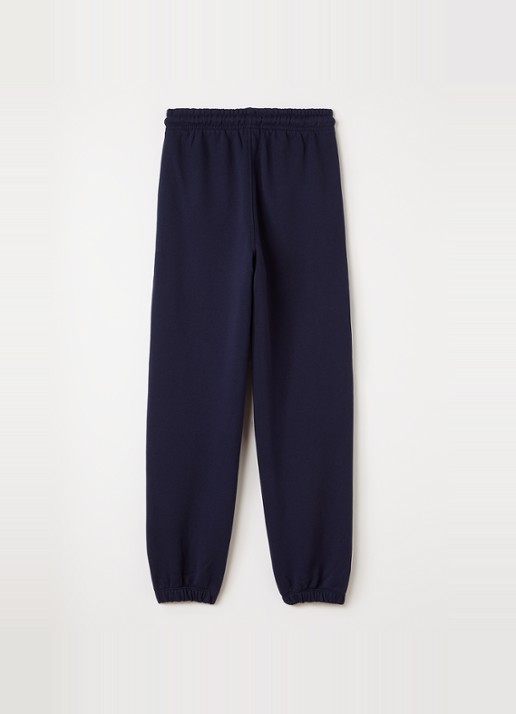 Les Deux Core Contrast tapered fit joggingbroek met logoborduring - voorkant 3 donkerblauw